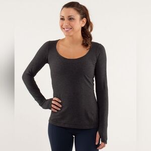 Lululemon Heart Ease Heathered Black Size 6 🩶
